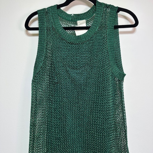 Green Openwork Midi Tank Dress - Picture 2 of 8